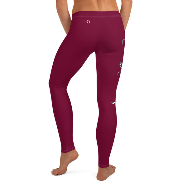 Long Beach - Leggings, Burgundy