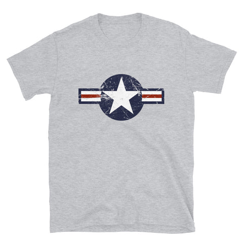 USA Insignia - Color Print - Distressed/Grunge - Short-Sleeve Unisex T-Shirt