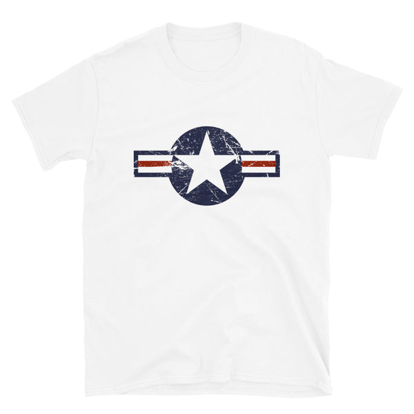 USA Insignia - Color Print - Distressed/Grunge - Short-Sleeve Unisex T-Shirt