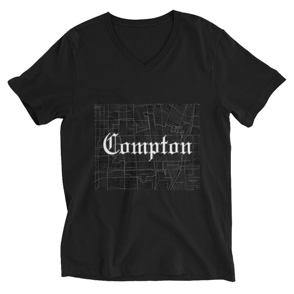 Compton - Unisex Short Sleeve V-Neck T-Shirt