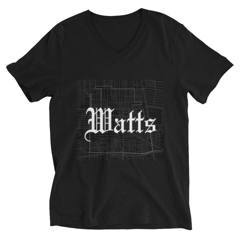 Watts - Unisex Short Sleeve V-Neck T-Shirt