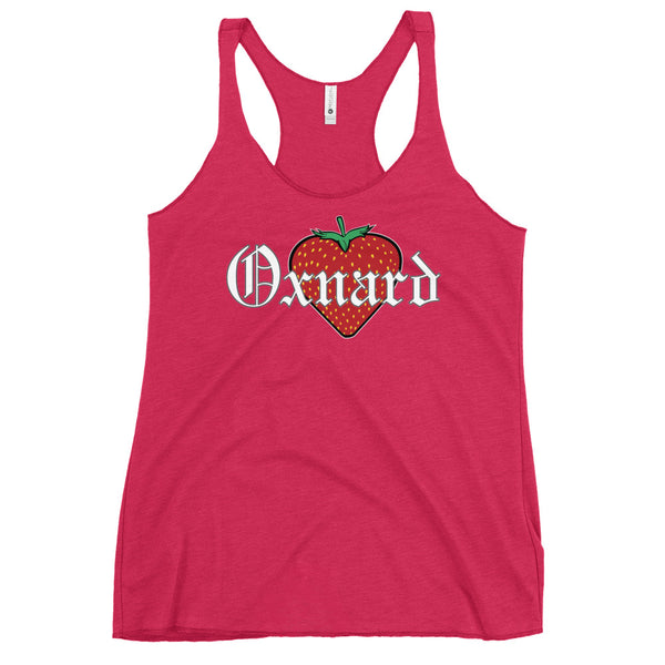 Oxnard Love (Strawberry Heart) - Women's Racerback Tank
