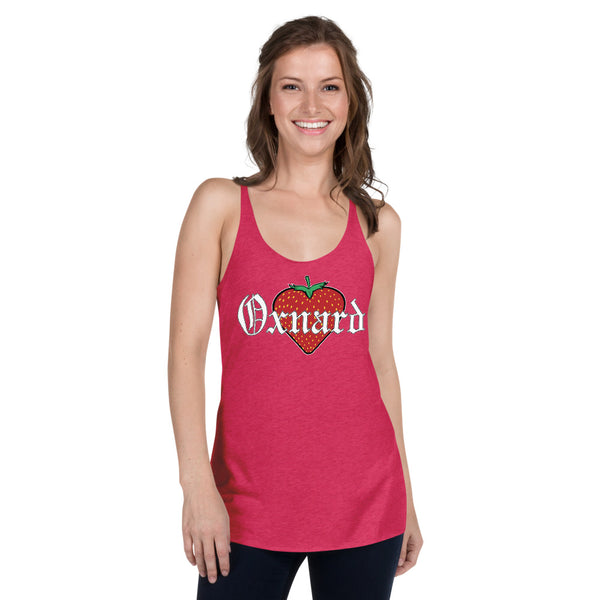 Oxnard Love (Strawberry Heart) - Women's Racerback Tank